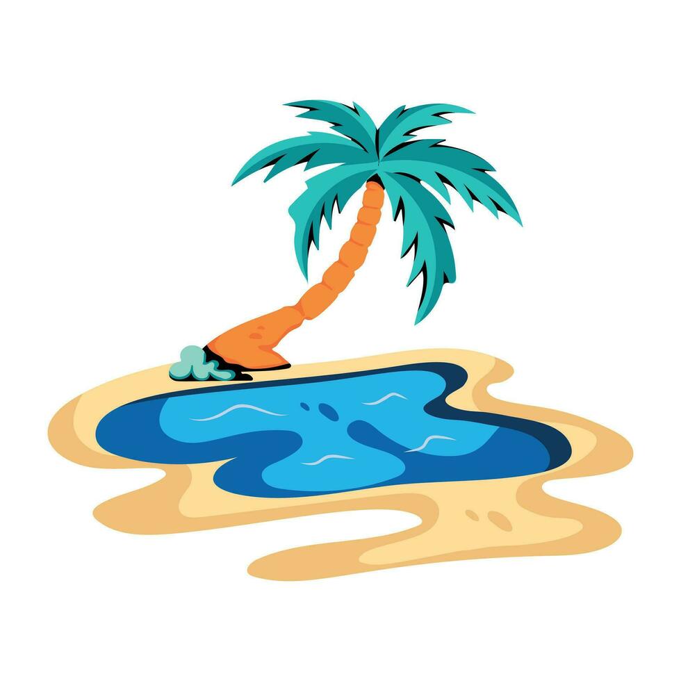 Trendy Tropical Desert vector