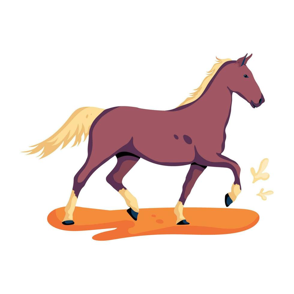 Trendy Desert Horse vector