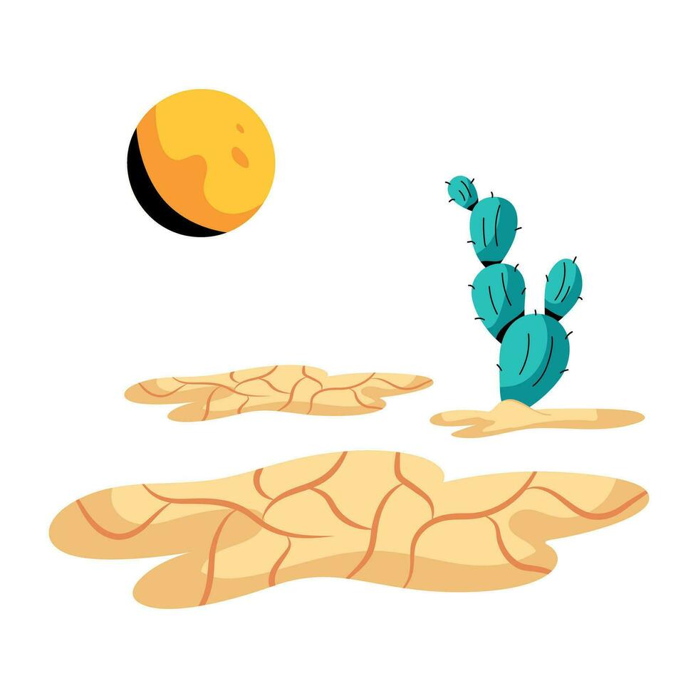 Trendy Dry Land vector