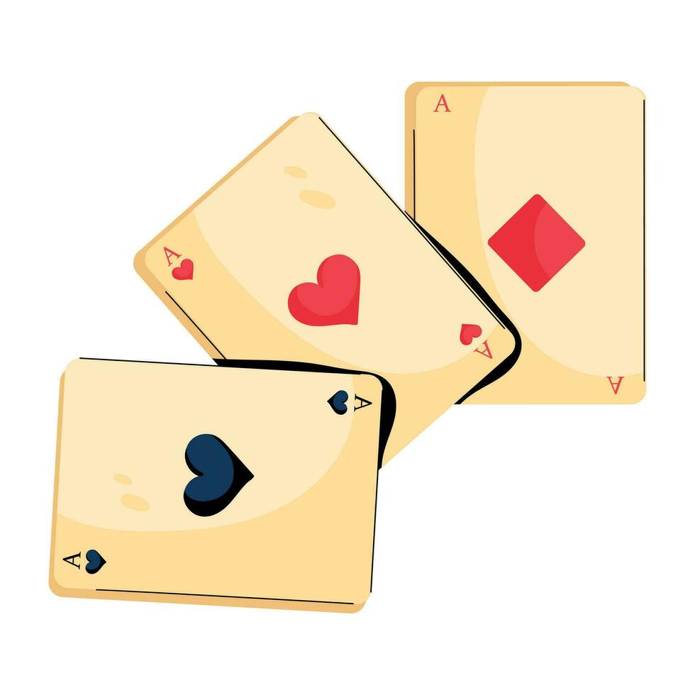 Trendy Poker Cards vector