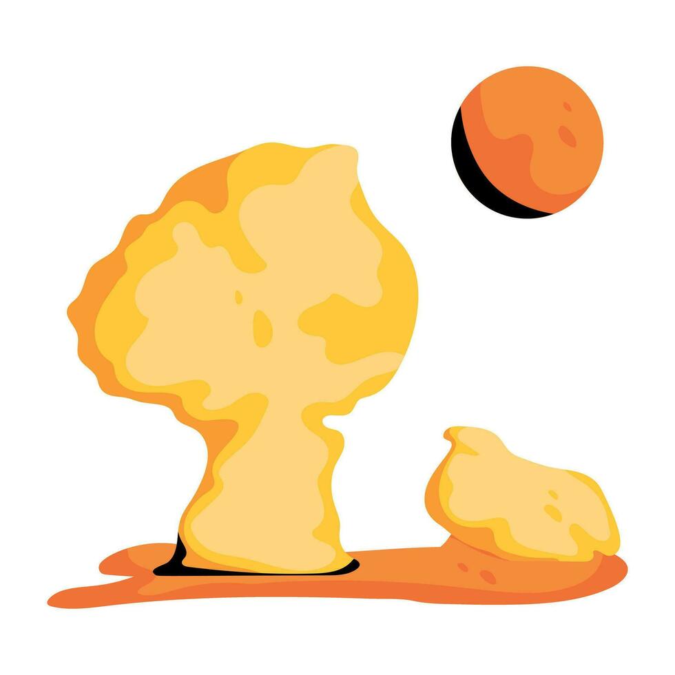 Trendy Mushroom Rock vector