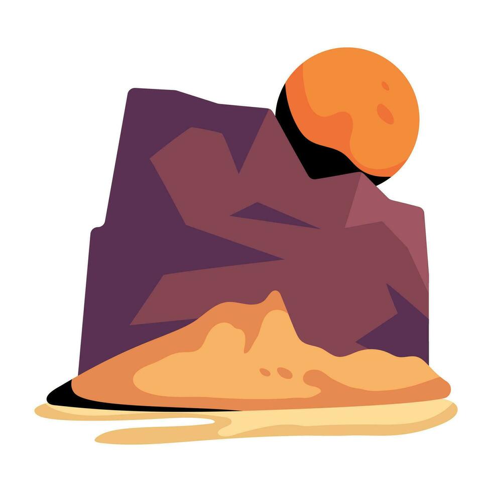 Trendy Desert Sunset vector