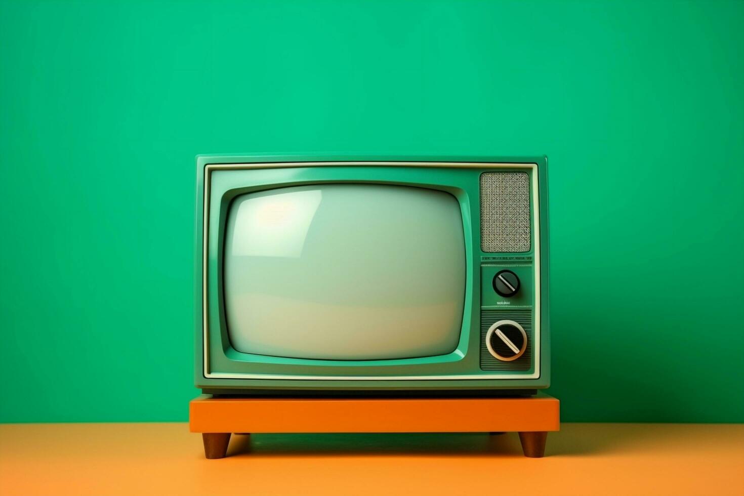 AI Generated Retro watch display video old classic news background program technology vintage analog television media entertainment tv show broadcasting screen receiver photo