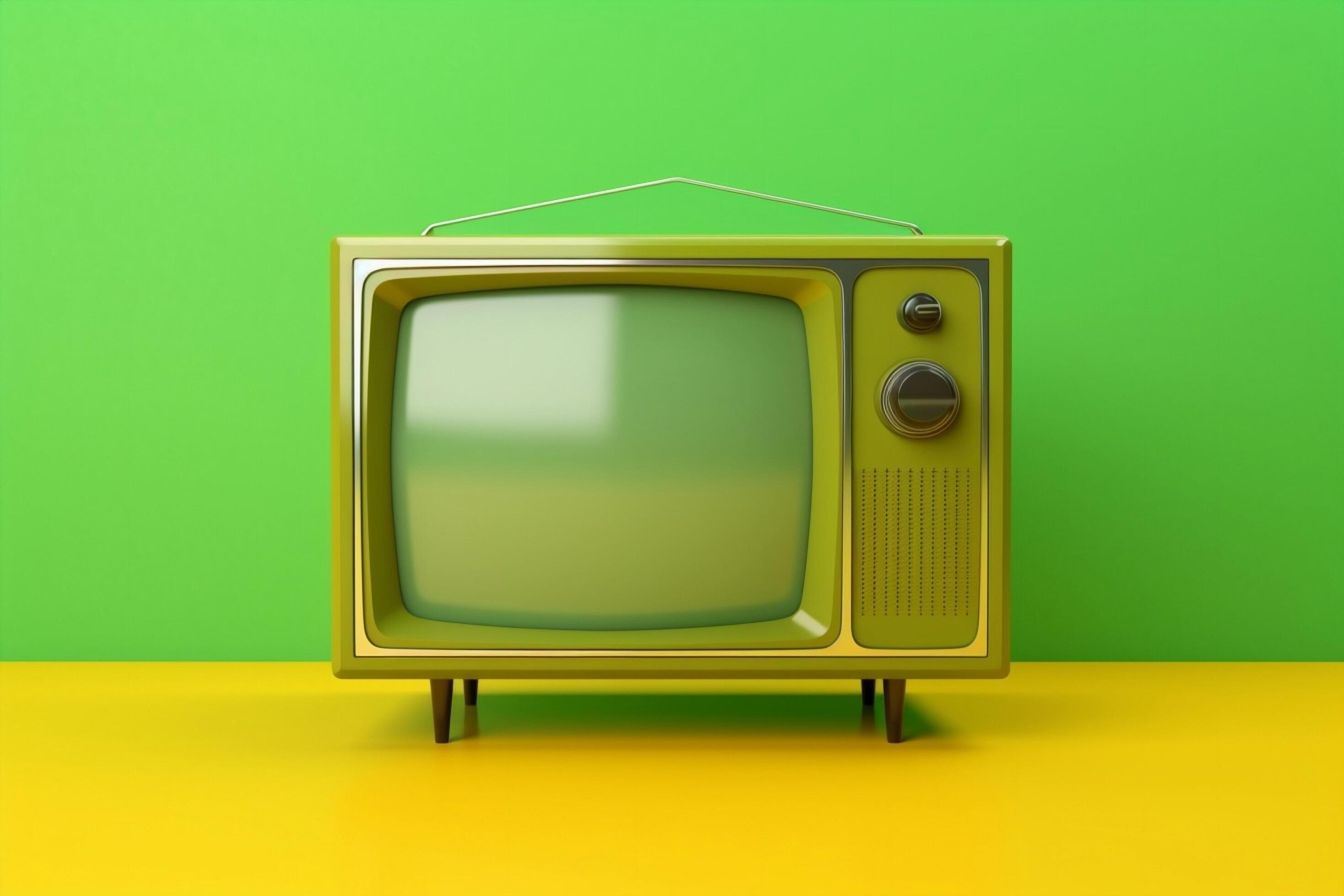 AI Generated Object tv antique vintage media obsolete blank old retro classic entertainment