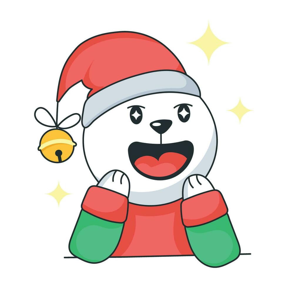 Trendy Elf Bear vector