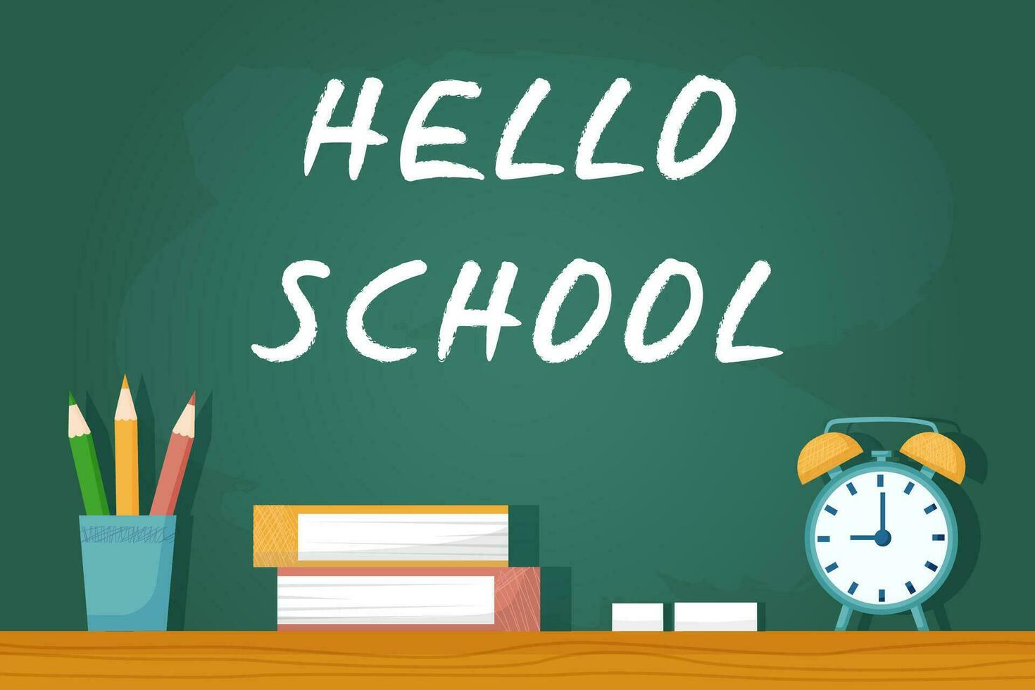 School background with chalkboard vector