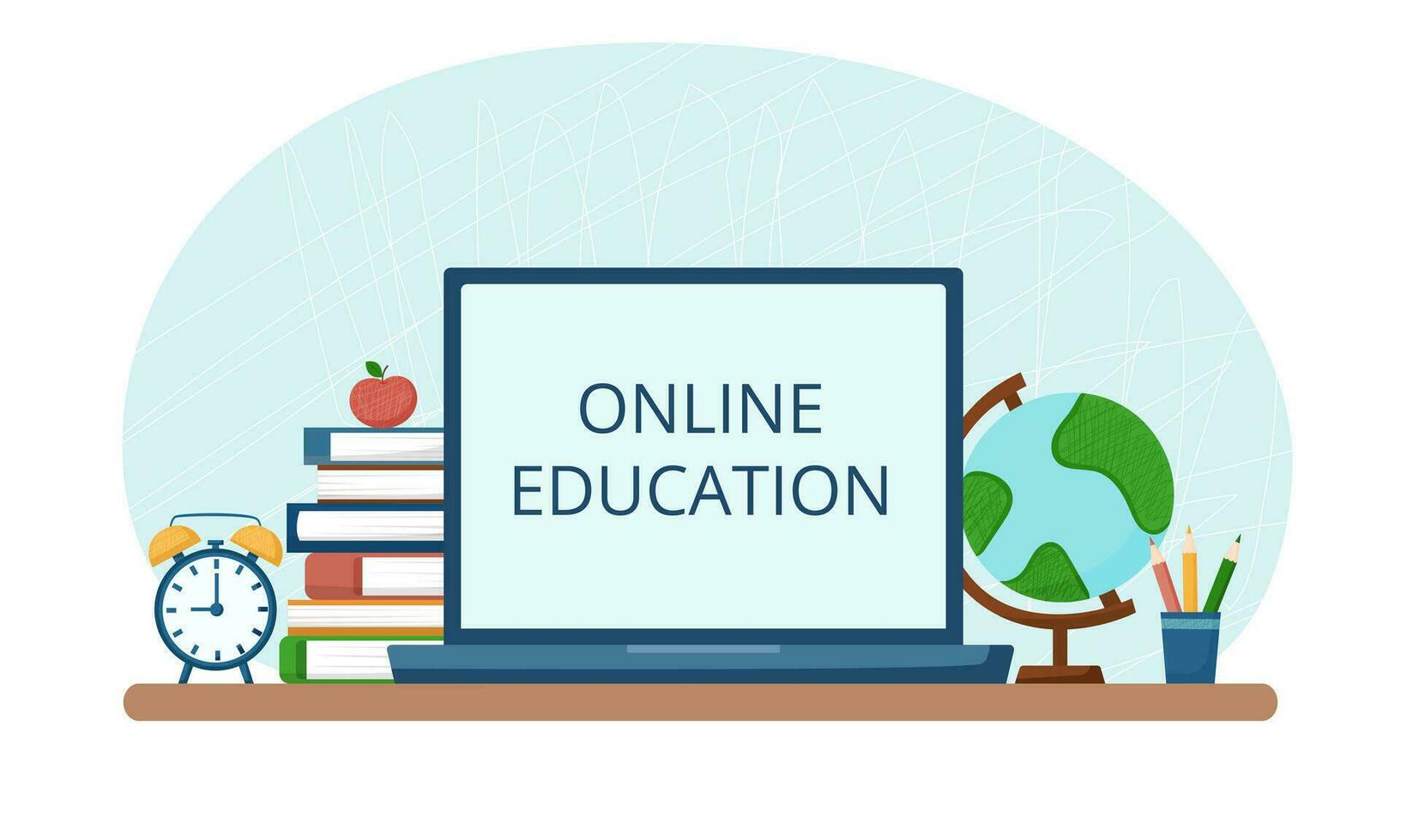 Online education background vector