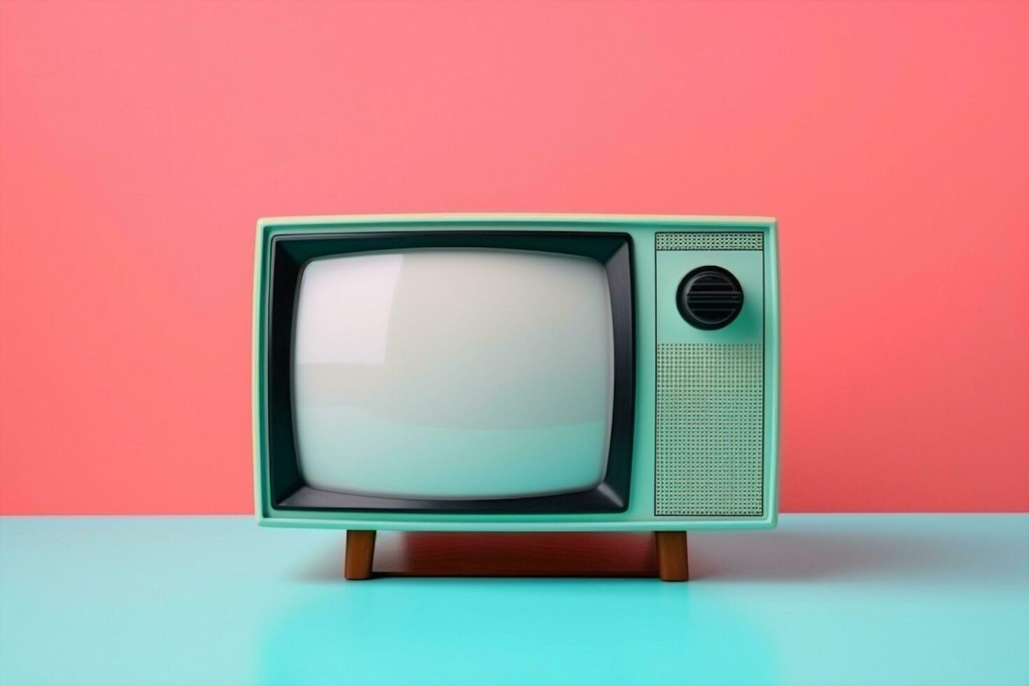AI Generated Show vintage media technology classic antique video object analog broadcasting television watch tv retro old entertainment screen display background photo