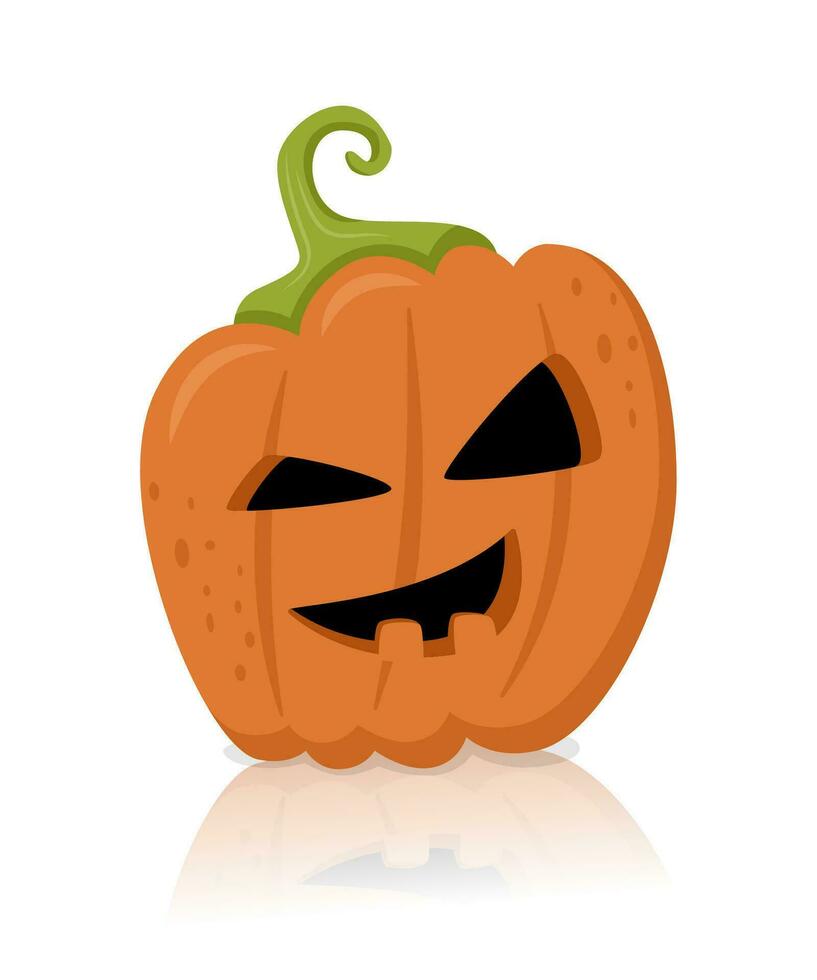 Single Halloween pumpkin vector