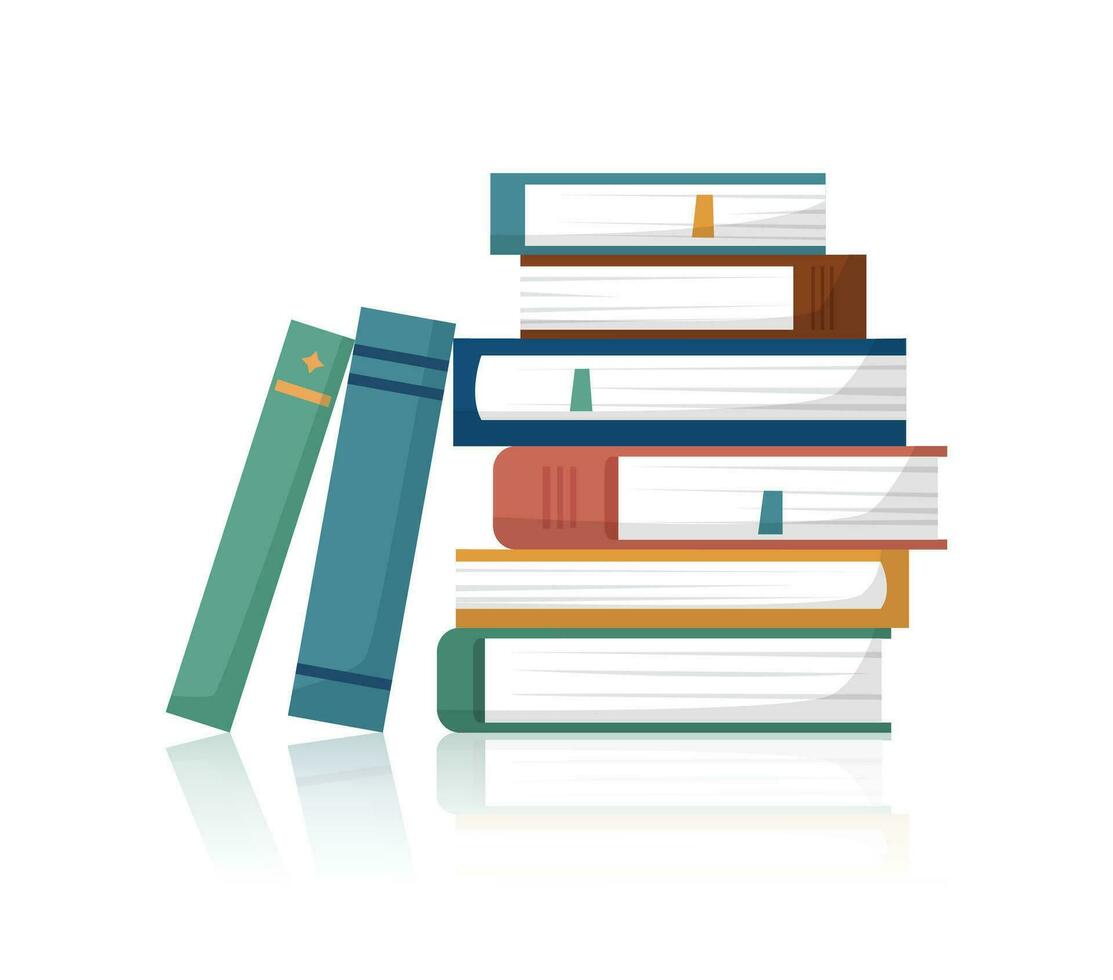 Stack of books vector