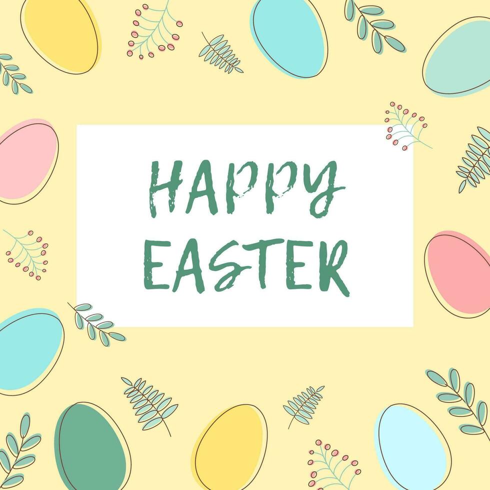 Easter card background vector