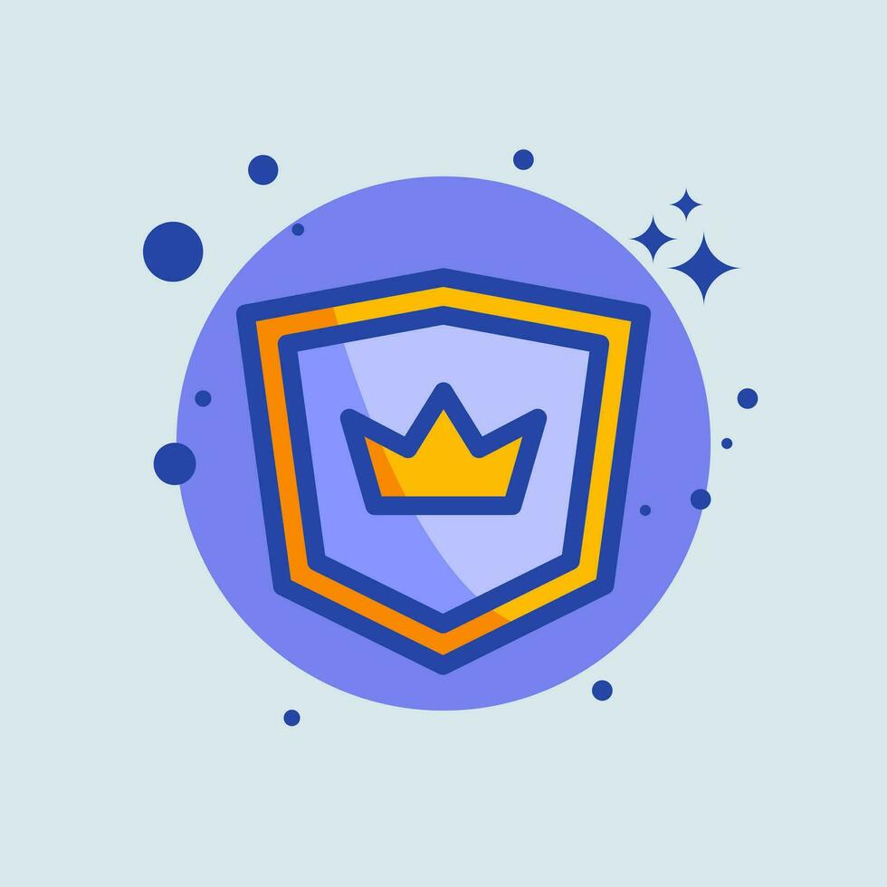 Trust flat illustration. Shield signs vector illustration.