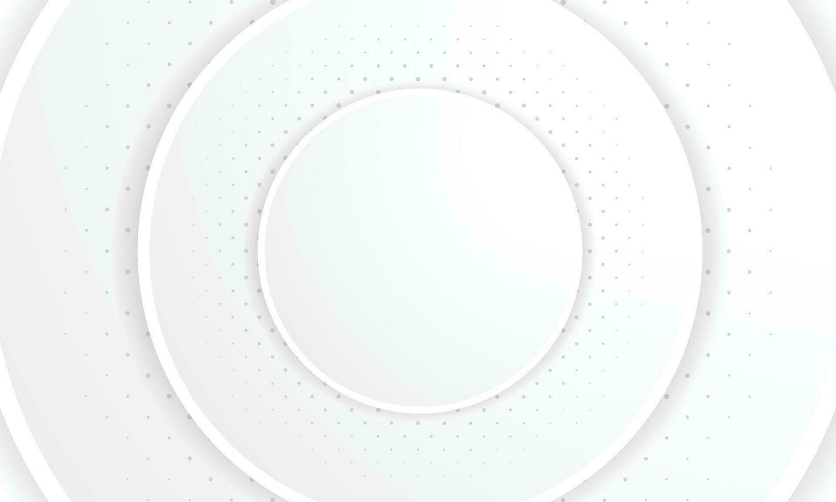 White geometric half circle with halftone background concept with copy space vector