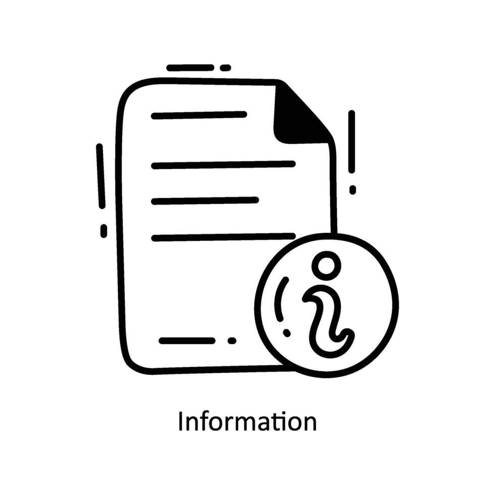 Information doodle Icon Design illustration. Logistics and Delivery Symbol on White background EPS 10 File vector