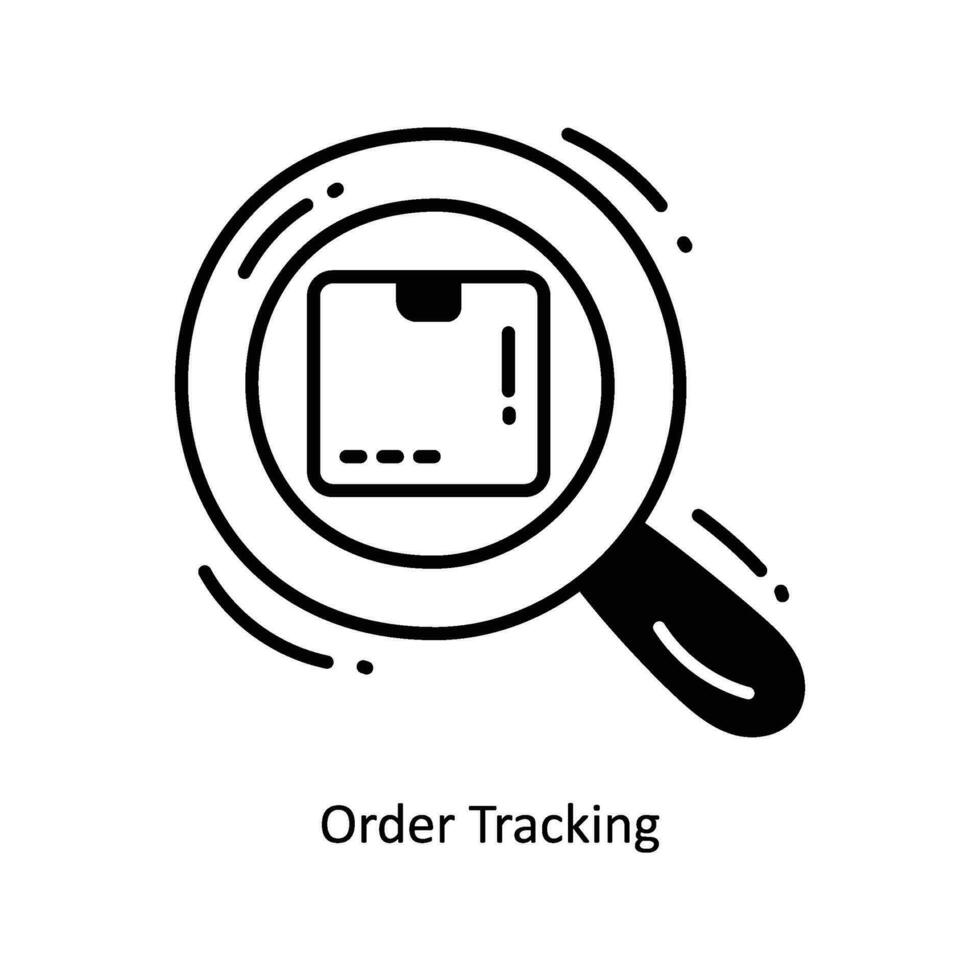 Order Tracking doodle Icon Design illustration. Logistics and Delivery Symbol on White background EPS 10 File vector