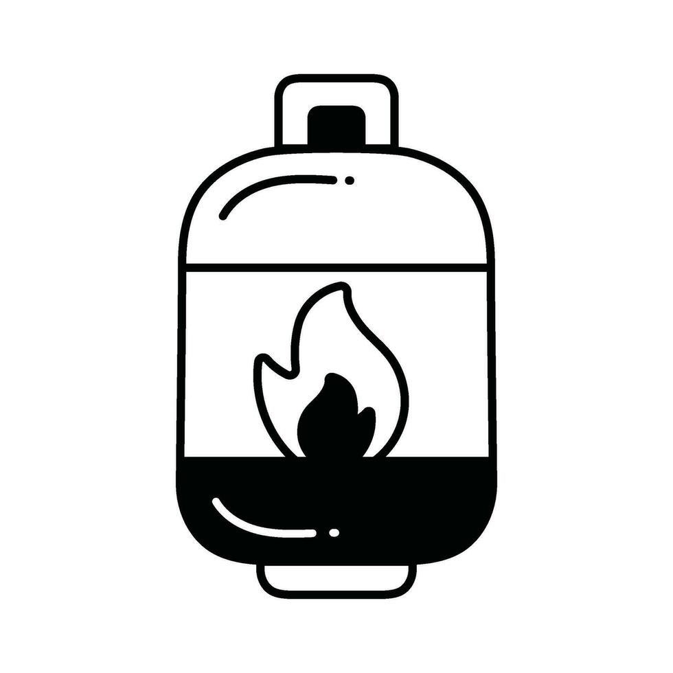 Gas Cylinder doodle Icon Design illustration. Ecology Symbol on White background EPS 10 File vector