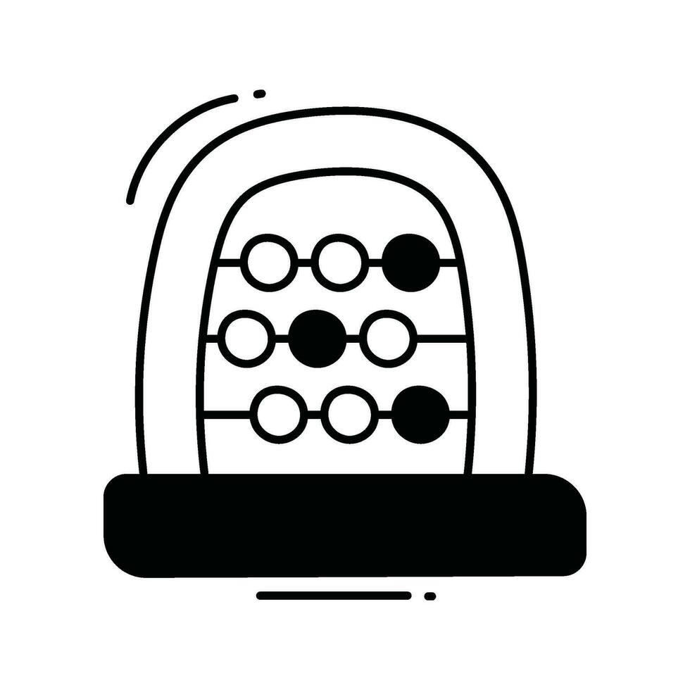 Abacus doodle Icon Design illustration. Science and Technology Symbol on White background EPS 10 File vector