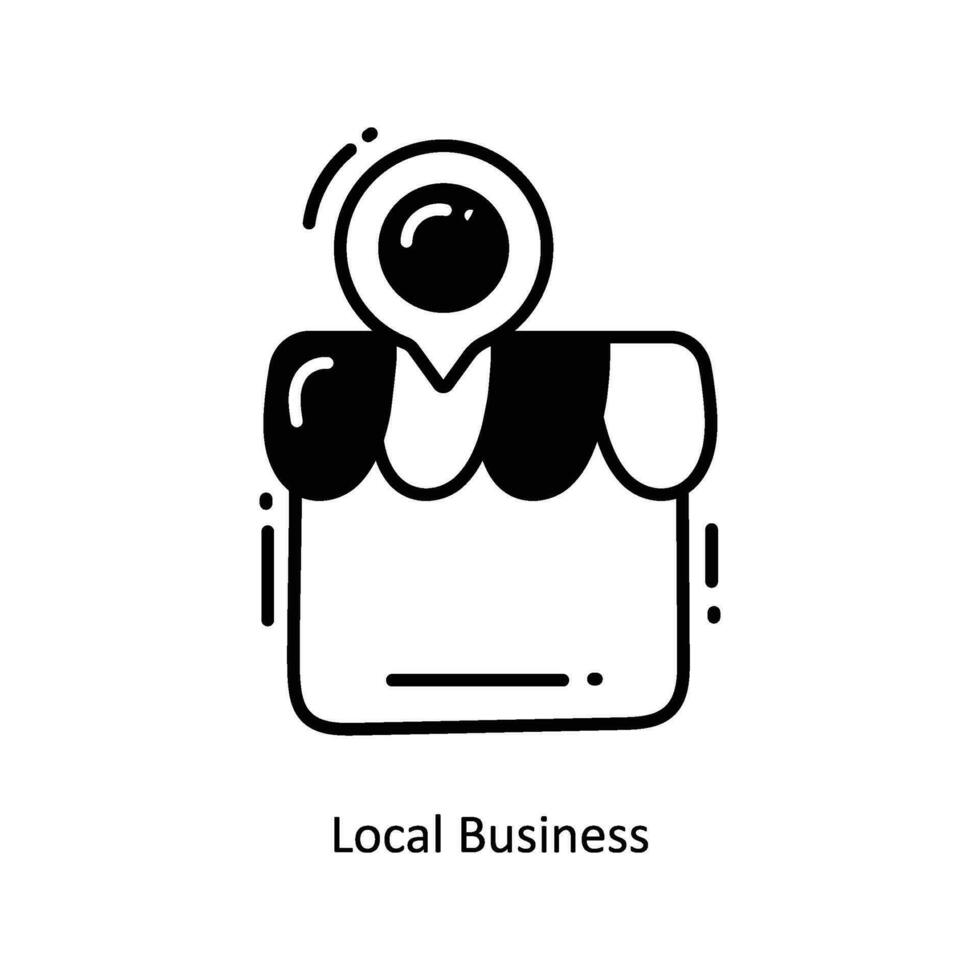 Local Business doodle Icon Design illustration. Startup Symbol on White background EPS 10 File vector