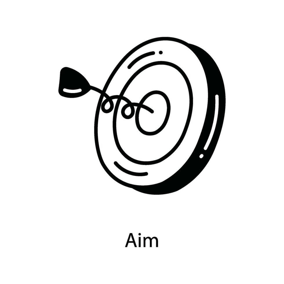 Aim doodle Icon Design illustration. Marketing Symbol on White background EPS 10 File vector