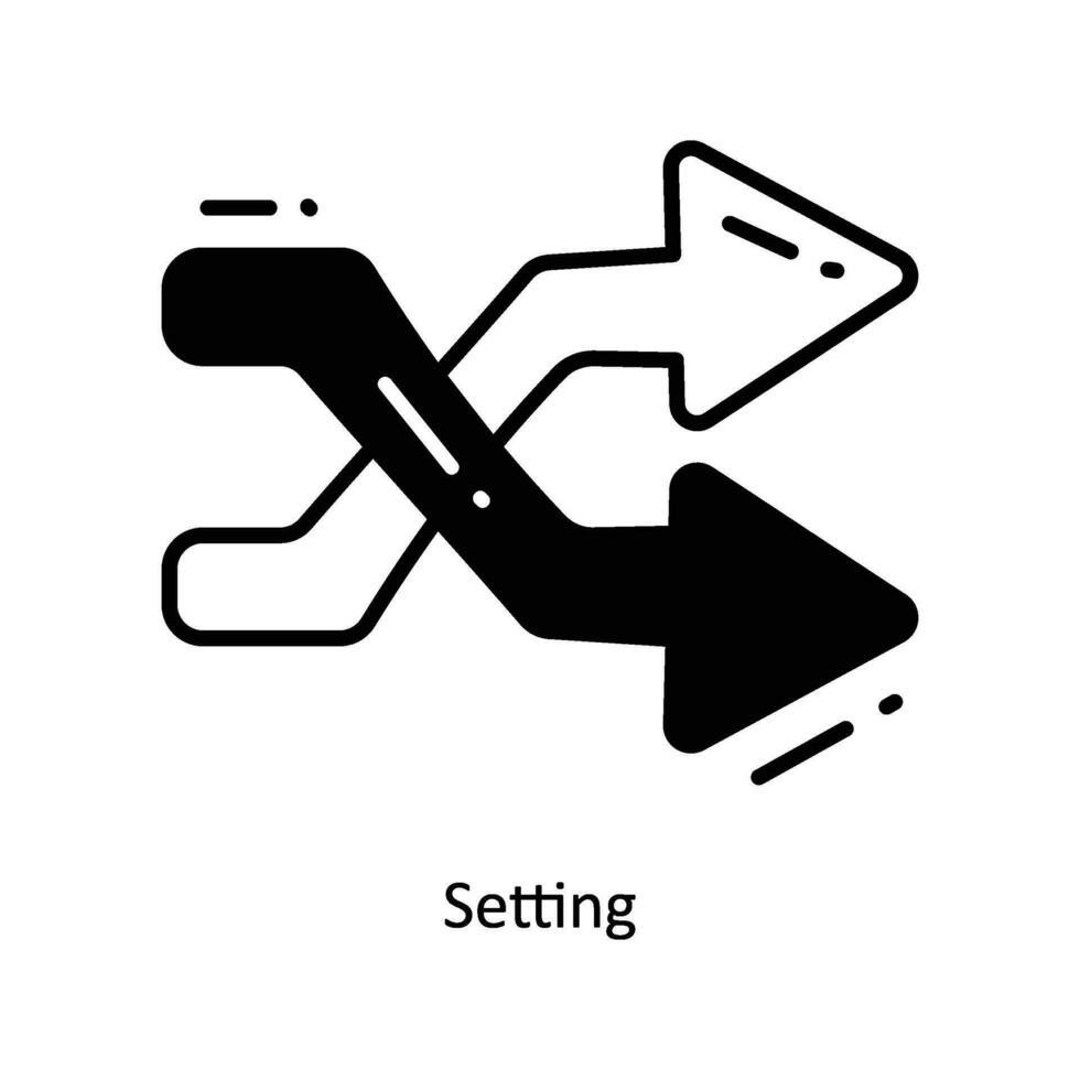 ajuste garabatear icono diseño ilustración. puesta en marcha símbolo en blanco antecedentes eps 10 archivo vector