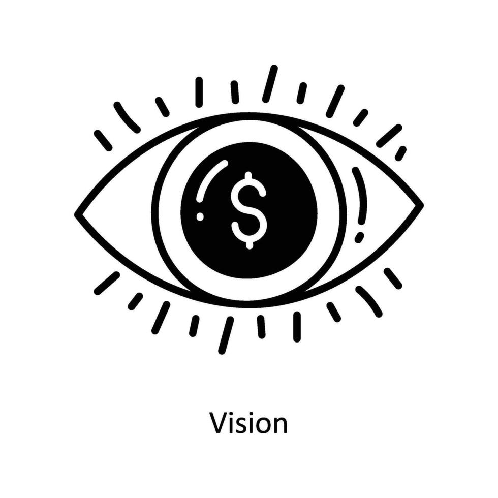 Vision doodle Icon Design illustration. Startup Symbol on White background EPS 10 File vector