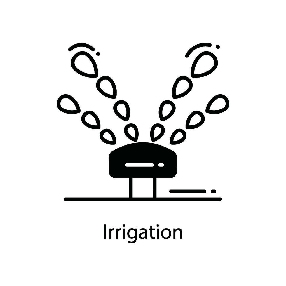 Irrigation doodle Icon Design illustration. Agriculture Symbol on White background EPS 10 File vector