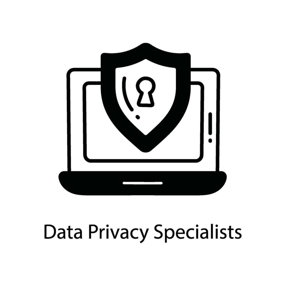 Data Privacy Specialists doodle Icon Design illustration. Networking Symbol on White background EPS 10 File vector