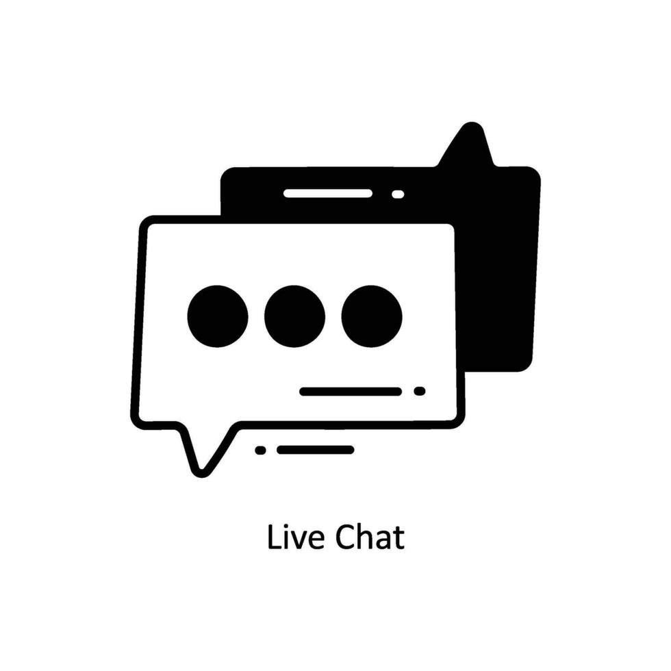 Live Chat doodle Icon Design illustration. Ecommerce and shopping Symbol on White background EPS 10 File vector