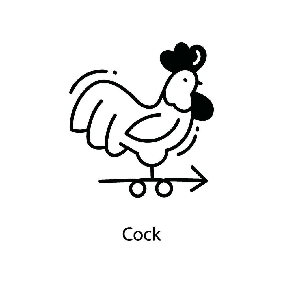 polla garabatear icono diseño ilustración. agricultura símbolo en blanco antecedentes eps 10 archivo vector