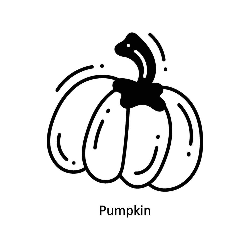 calabaza garabatear icono diseño ilustración. comida y bebidas símbolo en blanco antecedentes eps 10 archivo vector