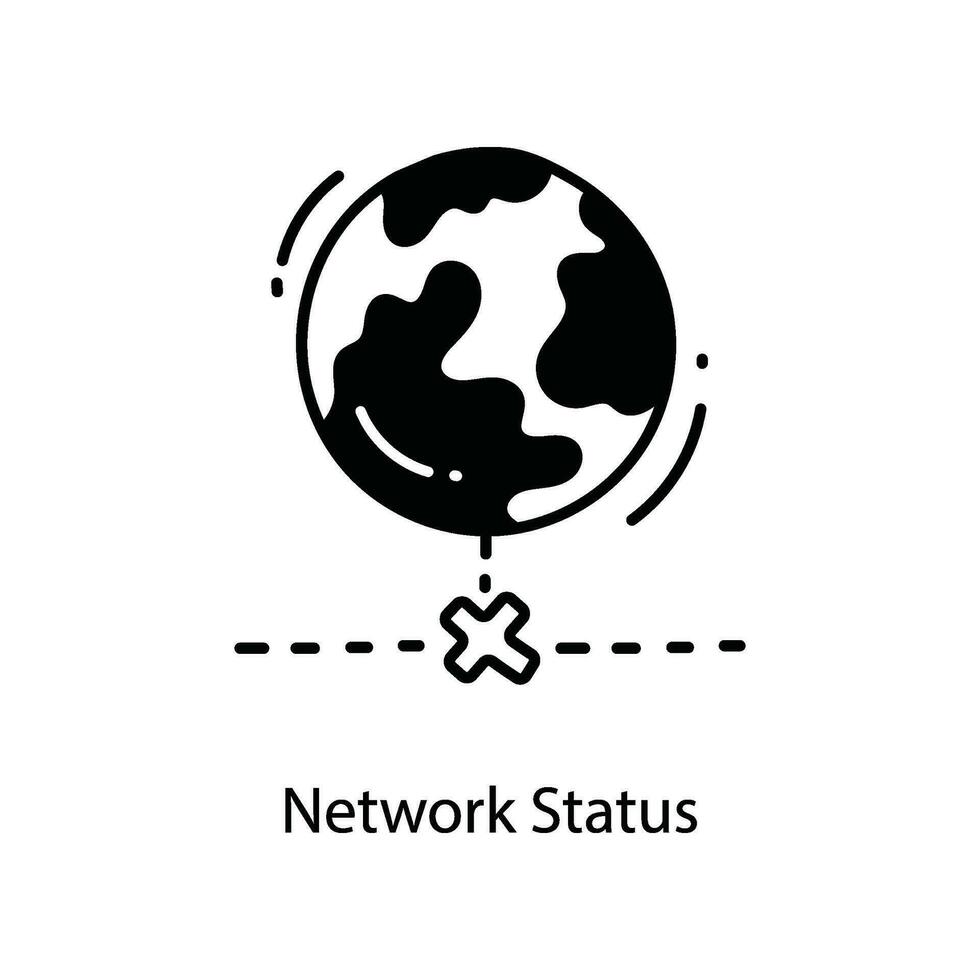 Network Status doodle Icon Design illustration. Networking Symbol on White background EPS 10 File vector