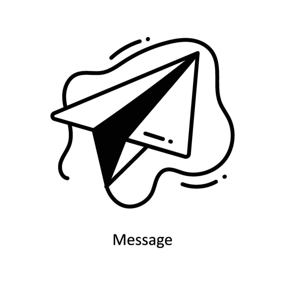 Message doodle Icon Design illustration. Startup Symbol on White background EPS 10 File vector