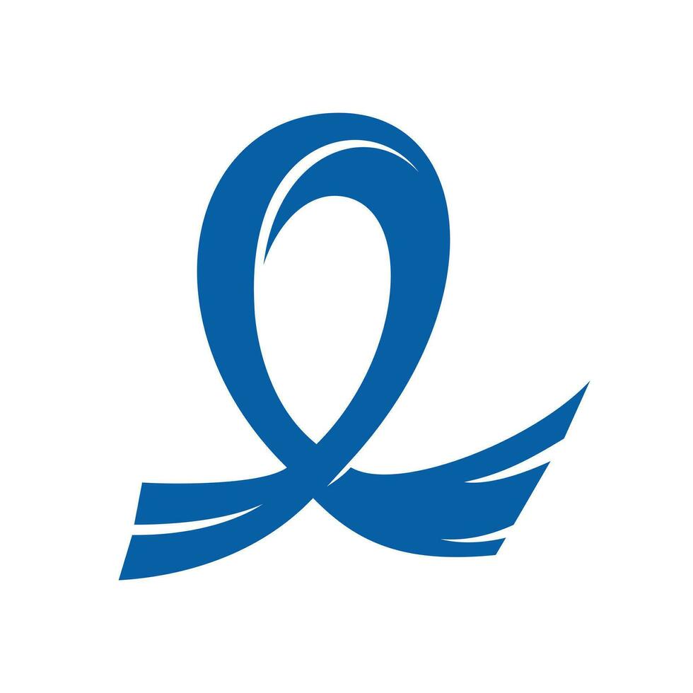 Cancer Awareness Blue Ribbon  Vector Template Design.