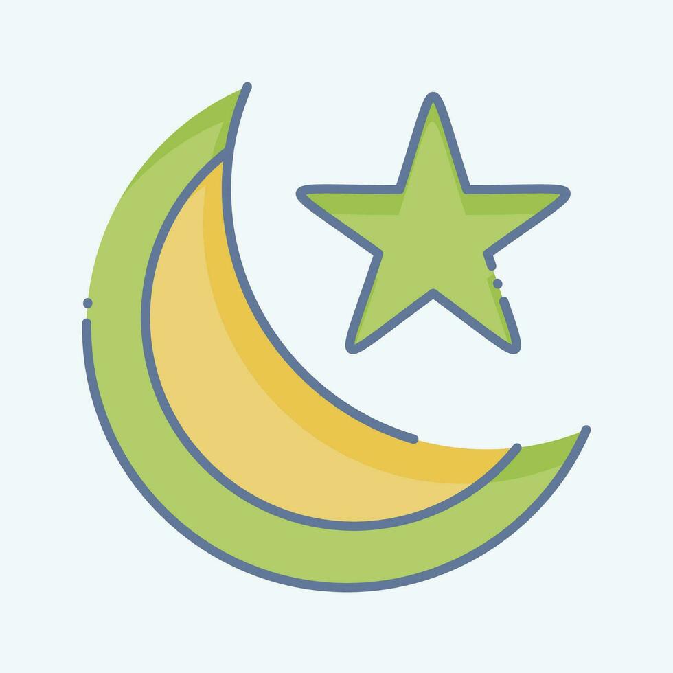 Icon Muslim. related to India symbol. doodle style. simple design editable. simple illustration vector