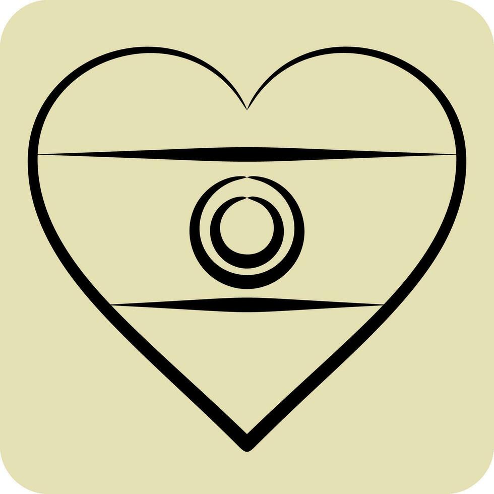 Icon India. related to India symbol. hand drawn style. simple design editable. simple illustration vector