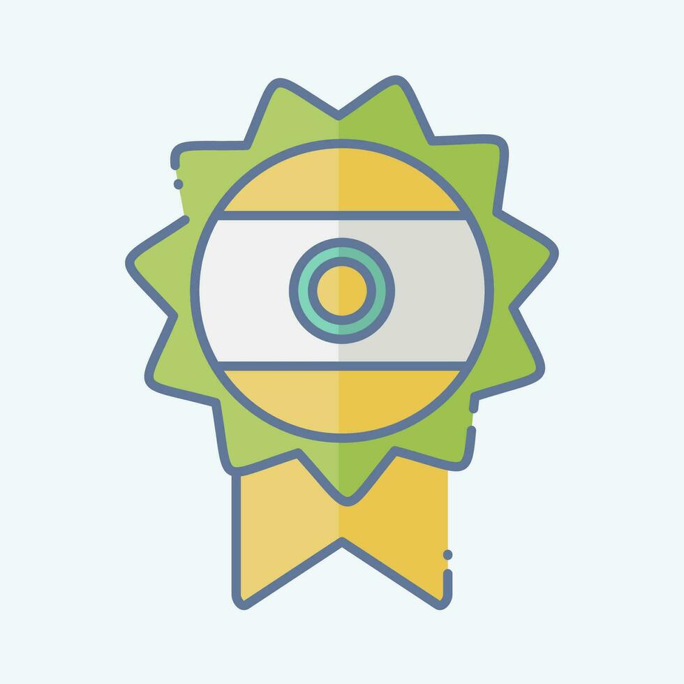 Icon India Award. related to India symbol. doodle style. simple design editable. simple illustration vector