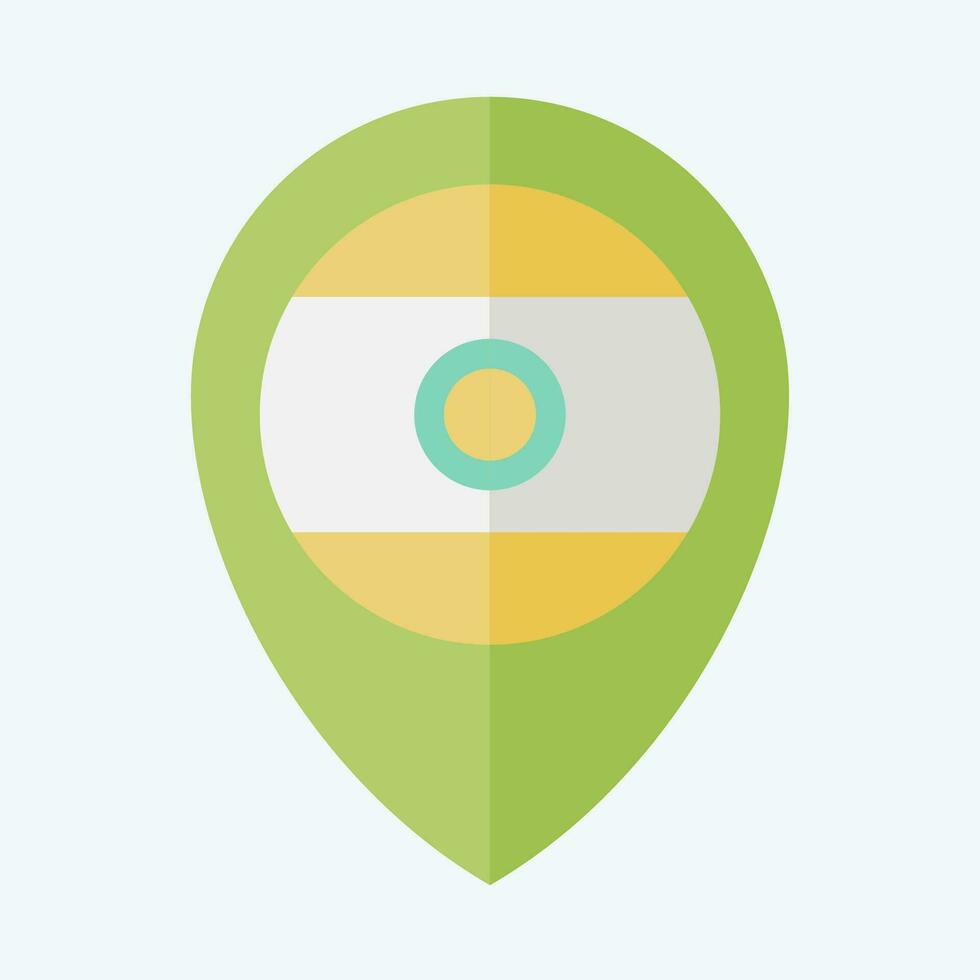 Icon India Location. related to India symbol. flat style. simple design editable. simple illustration vector