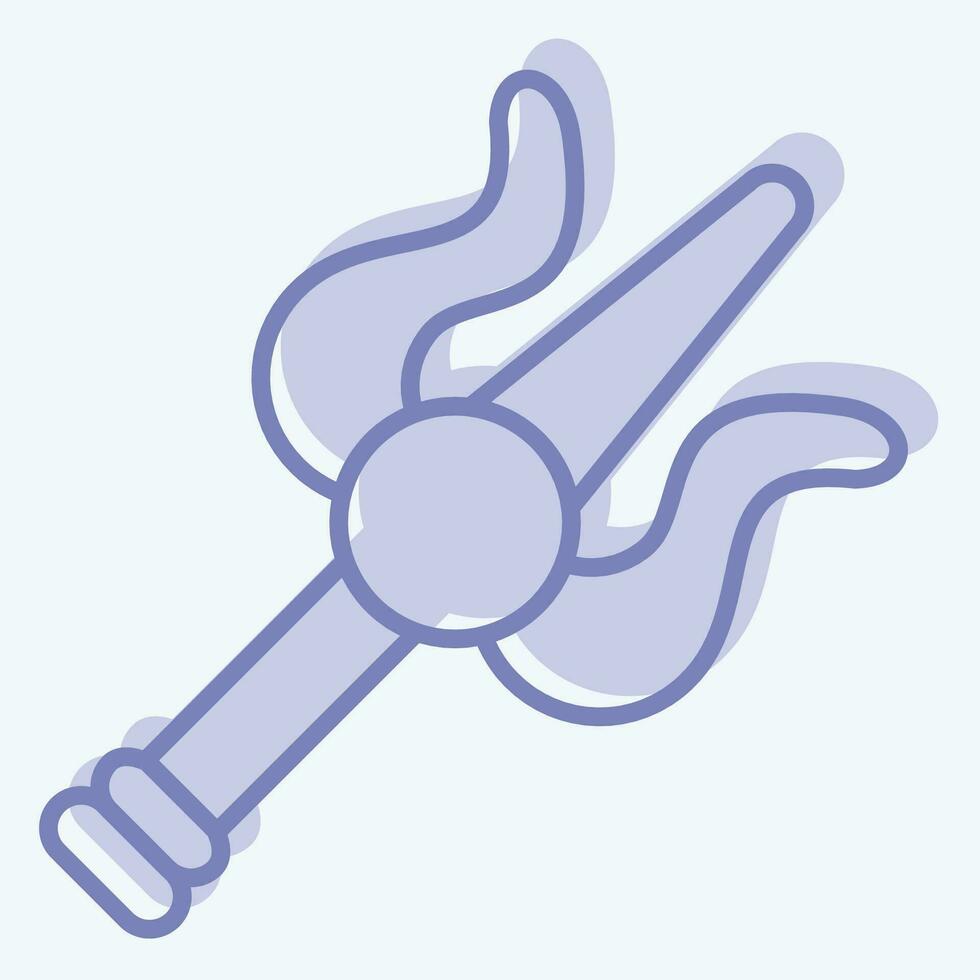 Icon Trident. related to India symbol. two tone style. simple design editable. simple illustration vector