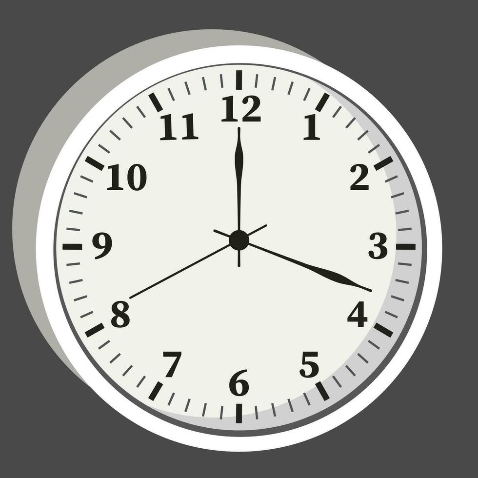 Clock icon. Watch, time icon, symbol. Vector illustration. EPS 10
