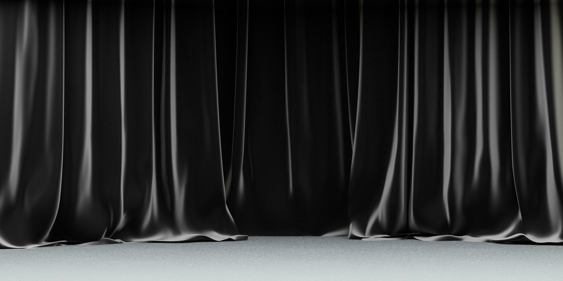 stage backdrop stage curtain product display scene scene show floor display showroom 3D illustration photo