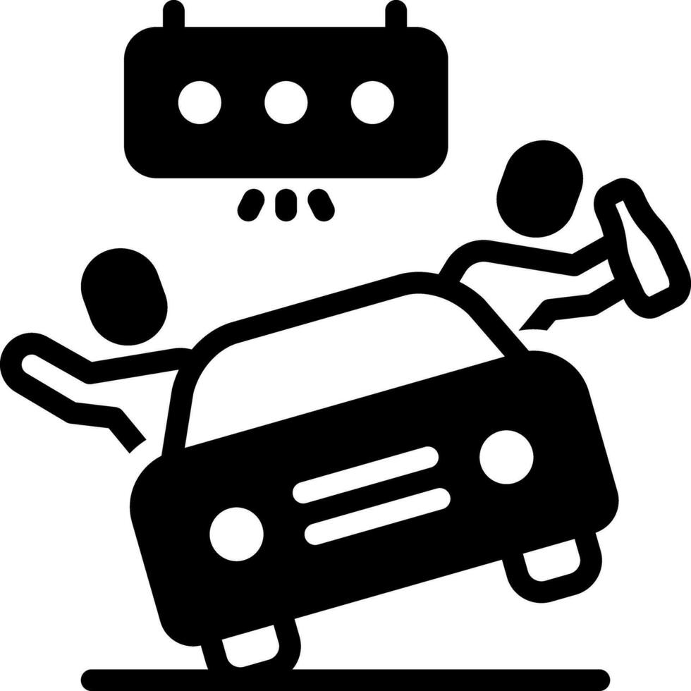 solid icon for dui vector