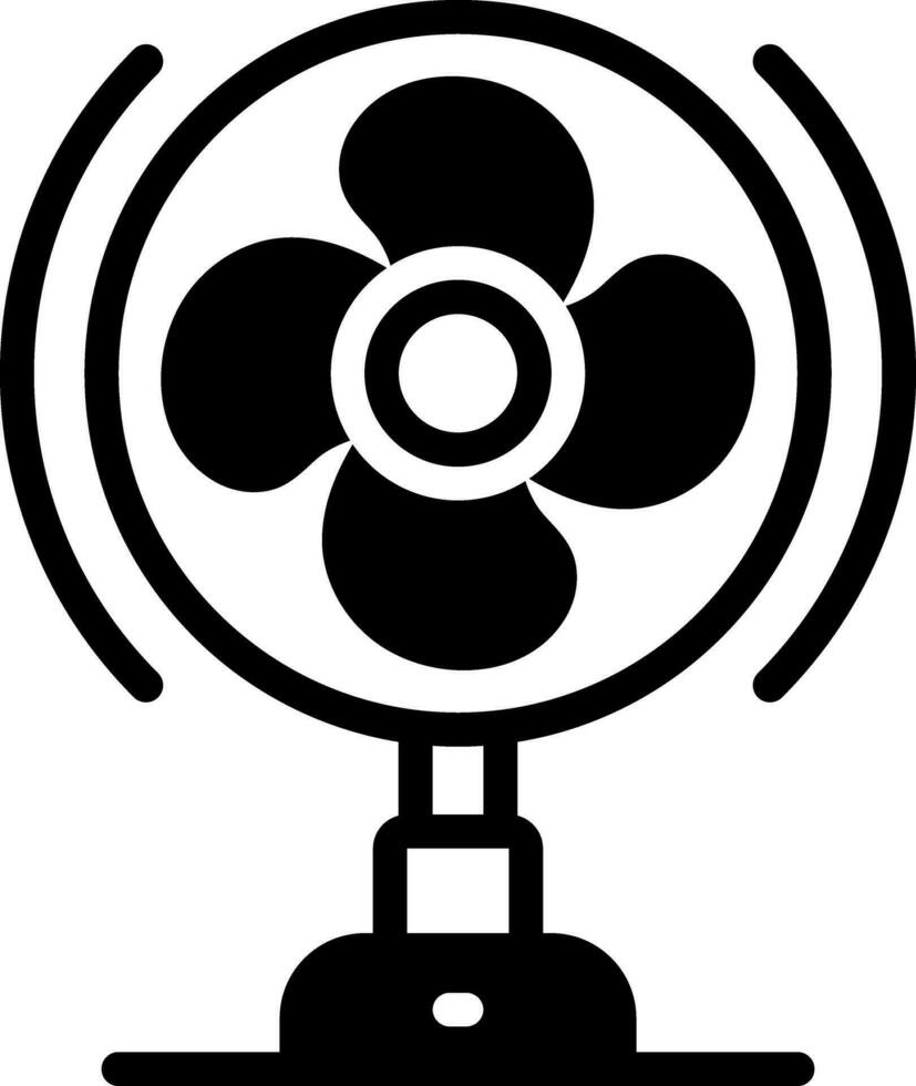 solid icon for fan vector