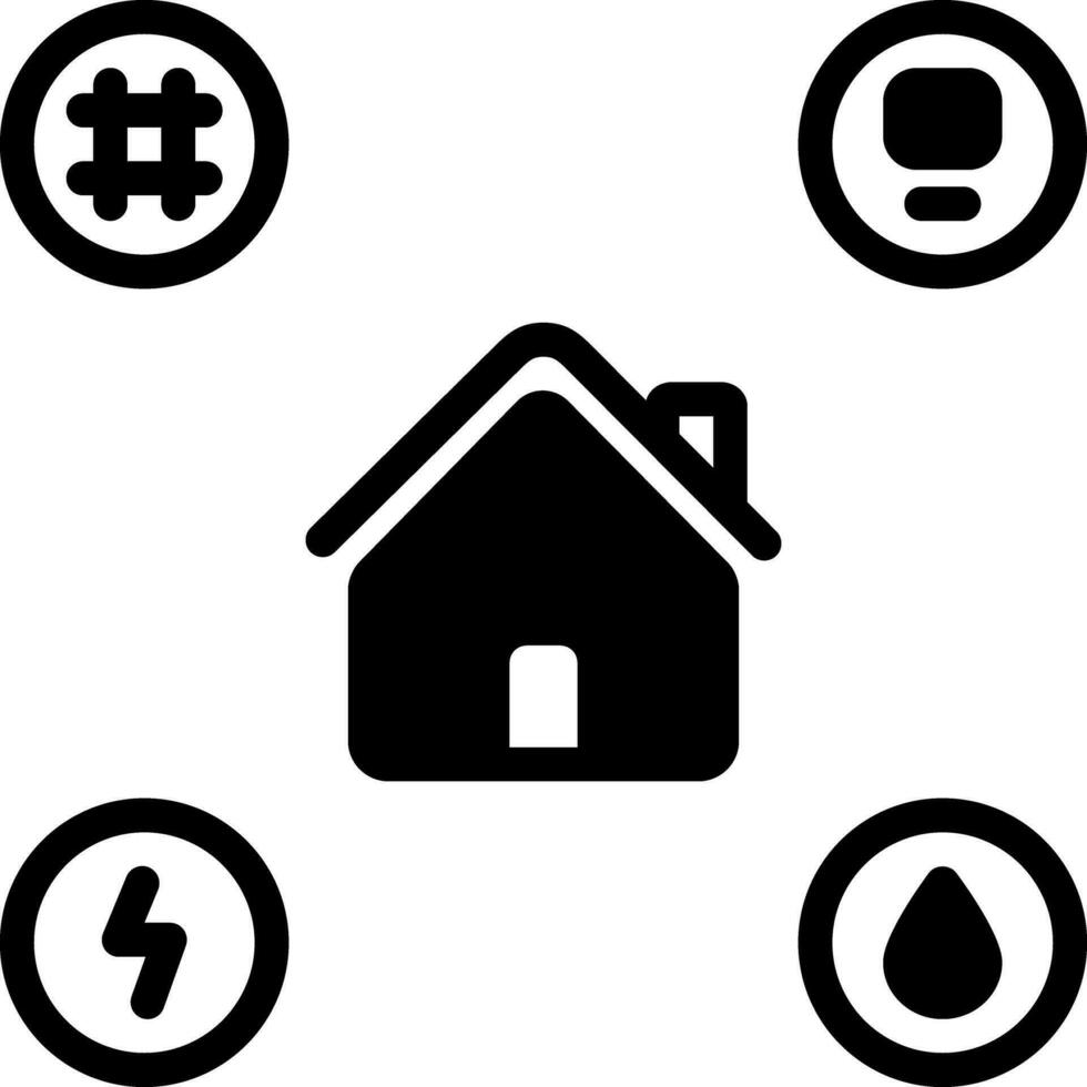 solid icon for utilities vector