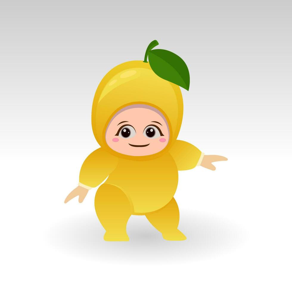 Vector Passion fruit kawaii cartoon character vector funny Passion fruit kawaii illustration