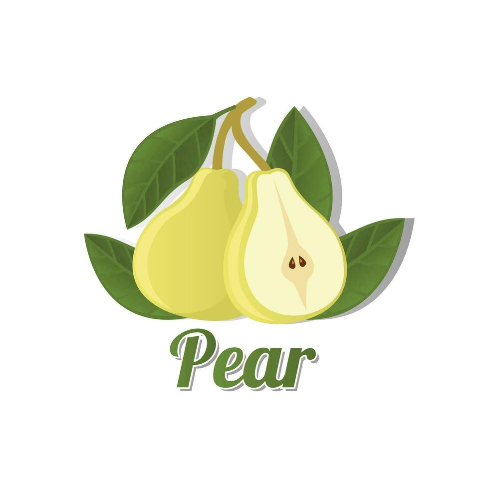 Pear Fruit Design Vector Illustration. Leaf, Fruit, PearPear Fruit Design Vector Illustration. Leaf, Fruit, Pear