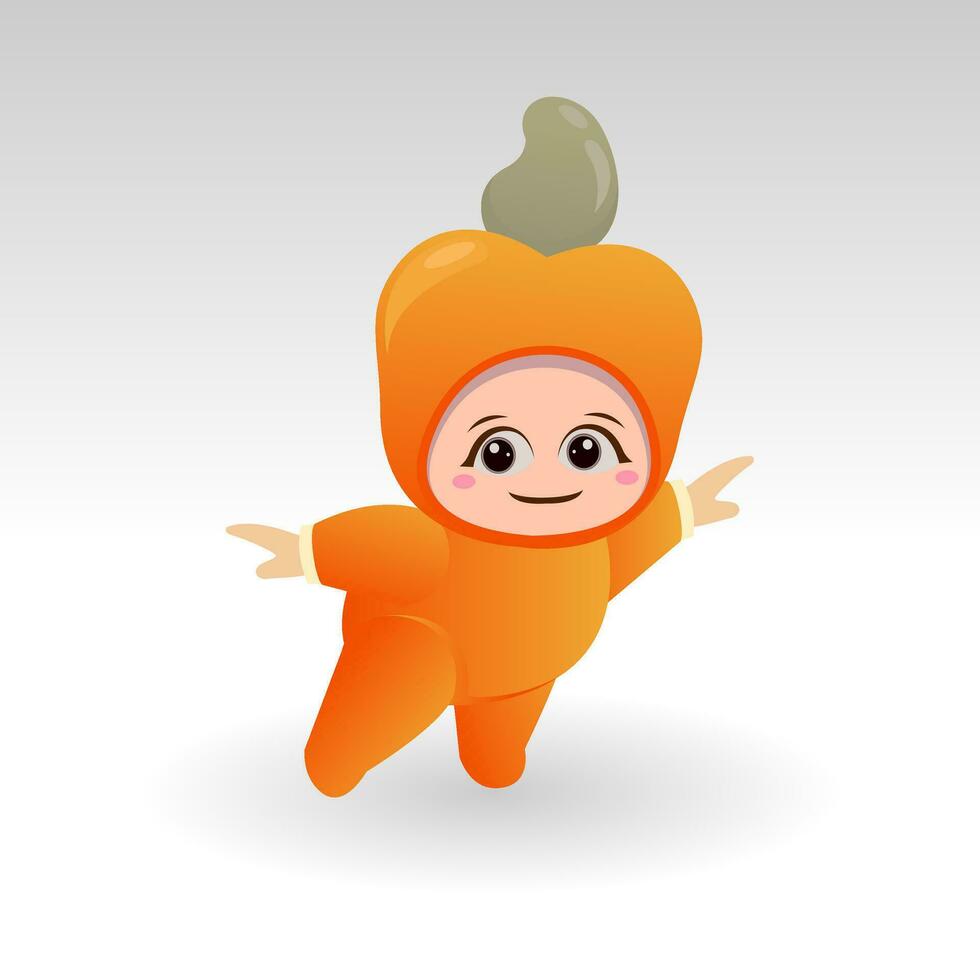 Vector Cashew fruit kawaii cartoon character vector funny Cashew fruit kawaii illustration