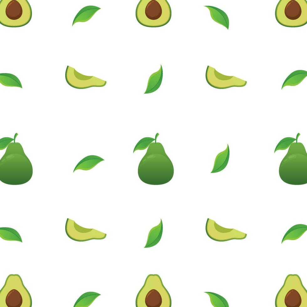 vector cute Avocado fruit pattern background