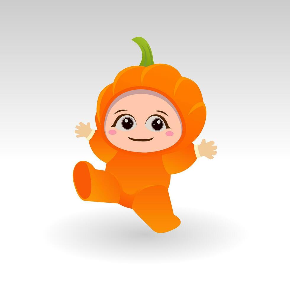 Vector Pumpkin fruit kawaii cartoon character vector funny Pumpkin fruit kawaii illustrationVector Pumpkin fruit kawaii cartoon character vector funny Pumpkin fruit kawaii illustration