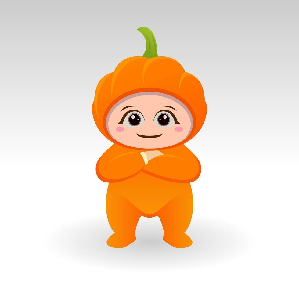 Vector Pumpkin fruit kawaii cartoon character vector funny Pumpkin fruit kawaii illustrationVector Pumpkin fruit kawaii cartoon character vector funny Pumpkin fruit kawaii illustration