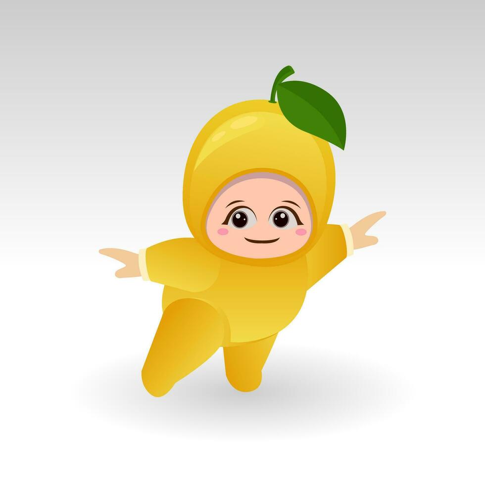 Vector Passion fruit kawaii cartoon character vector funny Passion fruit kawaii illustration